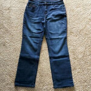 Secrets collection by David Vered blue jeans. Size 6 short. Bling.